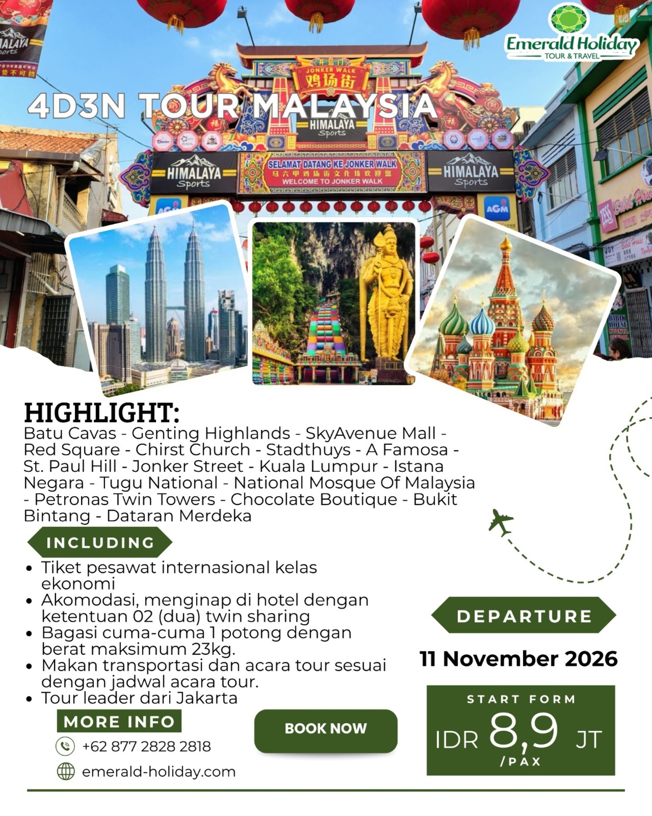 4D3N TOUR MALAYSIA 11 NOV 26